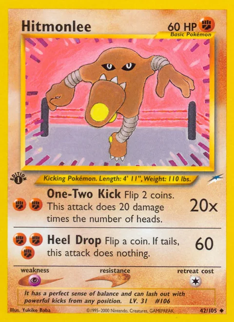 Hitmonlee, a Pokémon card