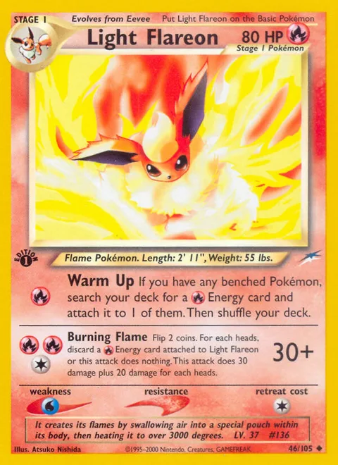 Light Flareon, a Pokémon card