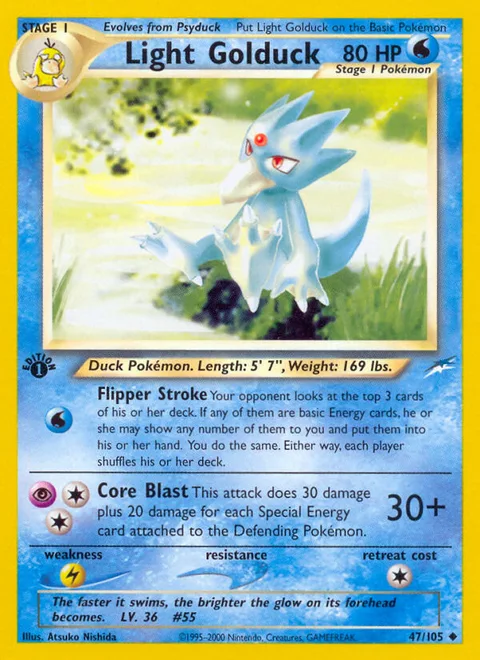 Light Golduck, a Pokémon card