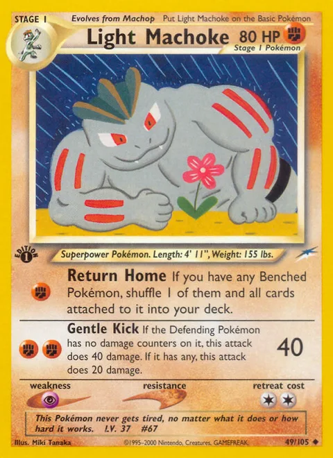 Light Machoke, a Pokémon card