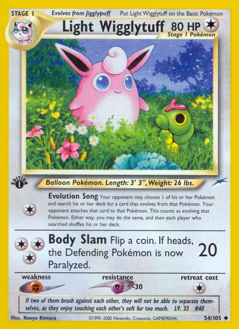 Light Wigglytuff, a Pokémon card