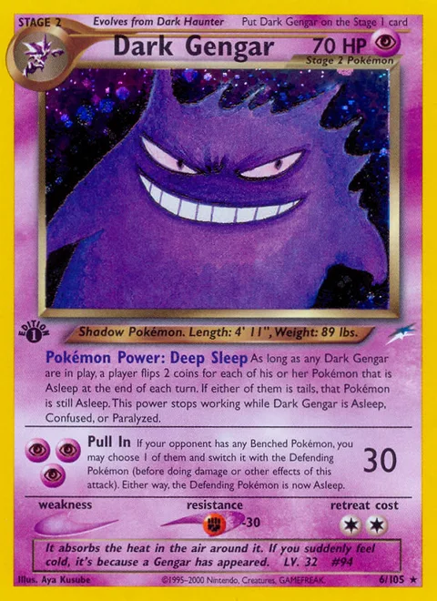 Dark Gengar, a Pokémon card