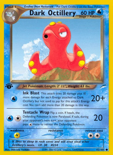 Dark Octillery, a Pokémon card