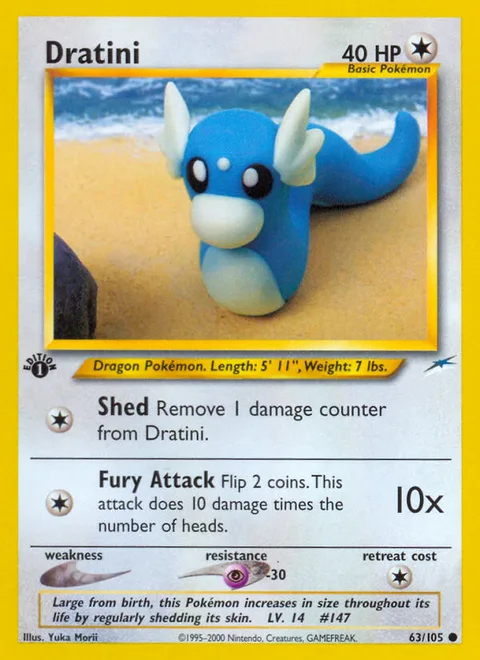 Dratini, a Pokémon card