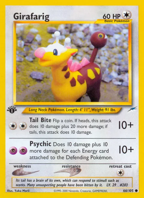 Girafarig, a Pokémon card