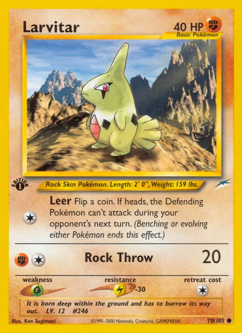 Larvitar, a Pokémon card