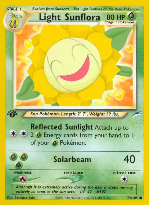 Light Sunflora, a Pokémon card
