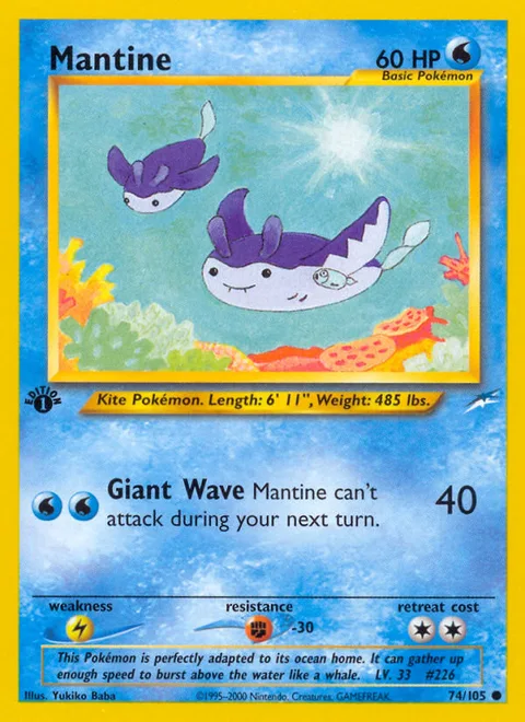 Mantine, a Pokémon card