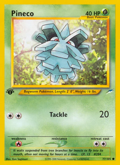 Pineco, a Pokémon card
