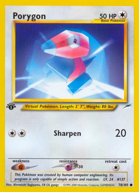 Porygon, a Pokémon card