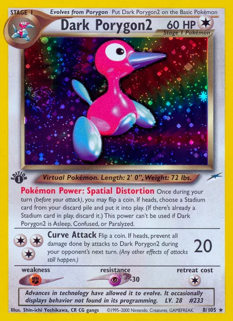 Dark Porygon2, a Pokémon card