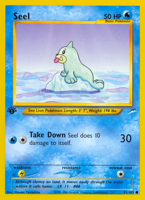 Seel, a Pokémon card