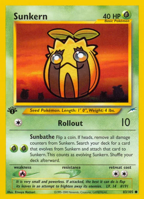 Sunkern, a Pokémon card