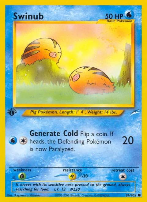 Swinub, a Pokémon card