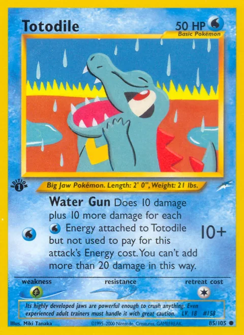Totodile, a Pokémon card
