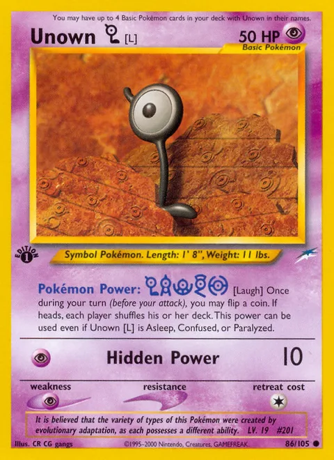 Unown [L], a Pokémon card