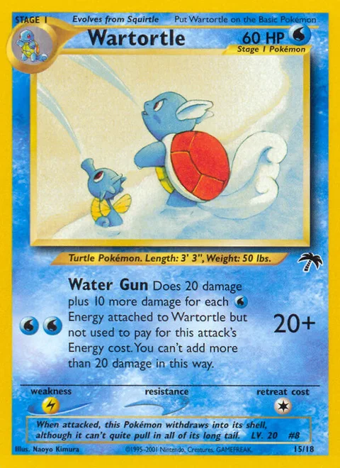 Wartortle, a Pokémon card