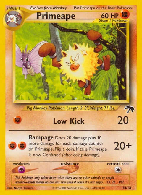 Primeape, a Pokémon card