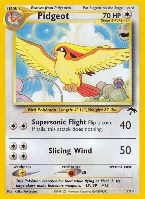 Pidgeot, a Pokémon card