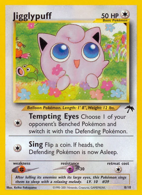 Jigglypuff, a Pokémon card