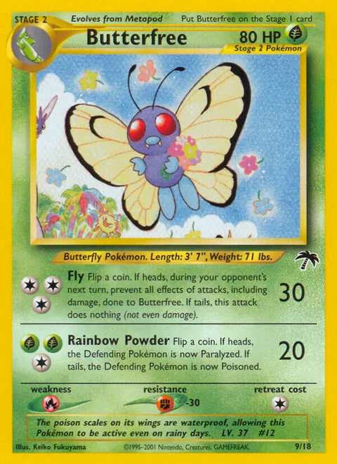 Butterfree, a Pokémon card